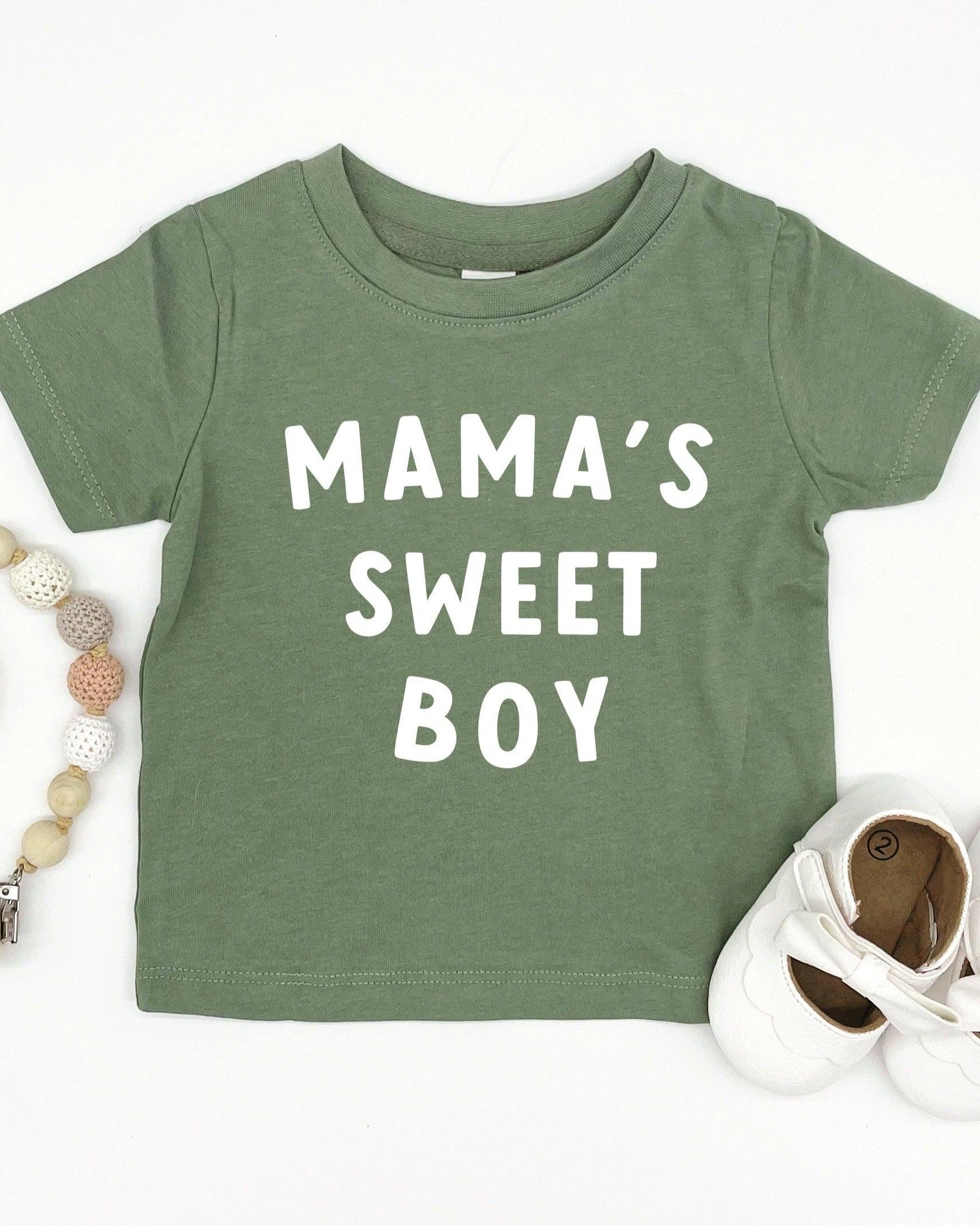 Mama's Sweet Boy Organic Cotton Baby And Kids Tee