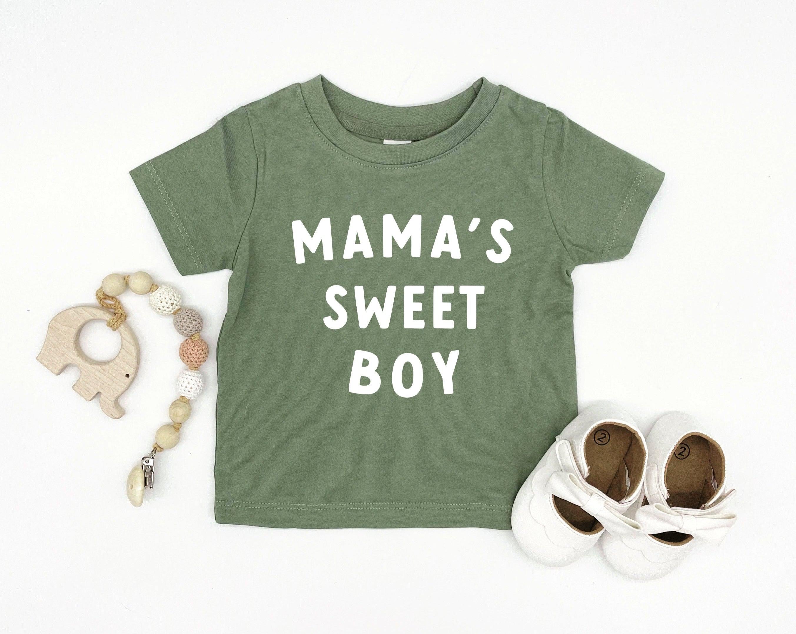 Mama's Sweet Boy Organic Cotton Baby And Kids Tee