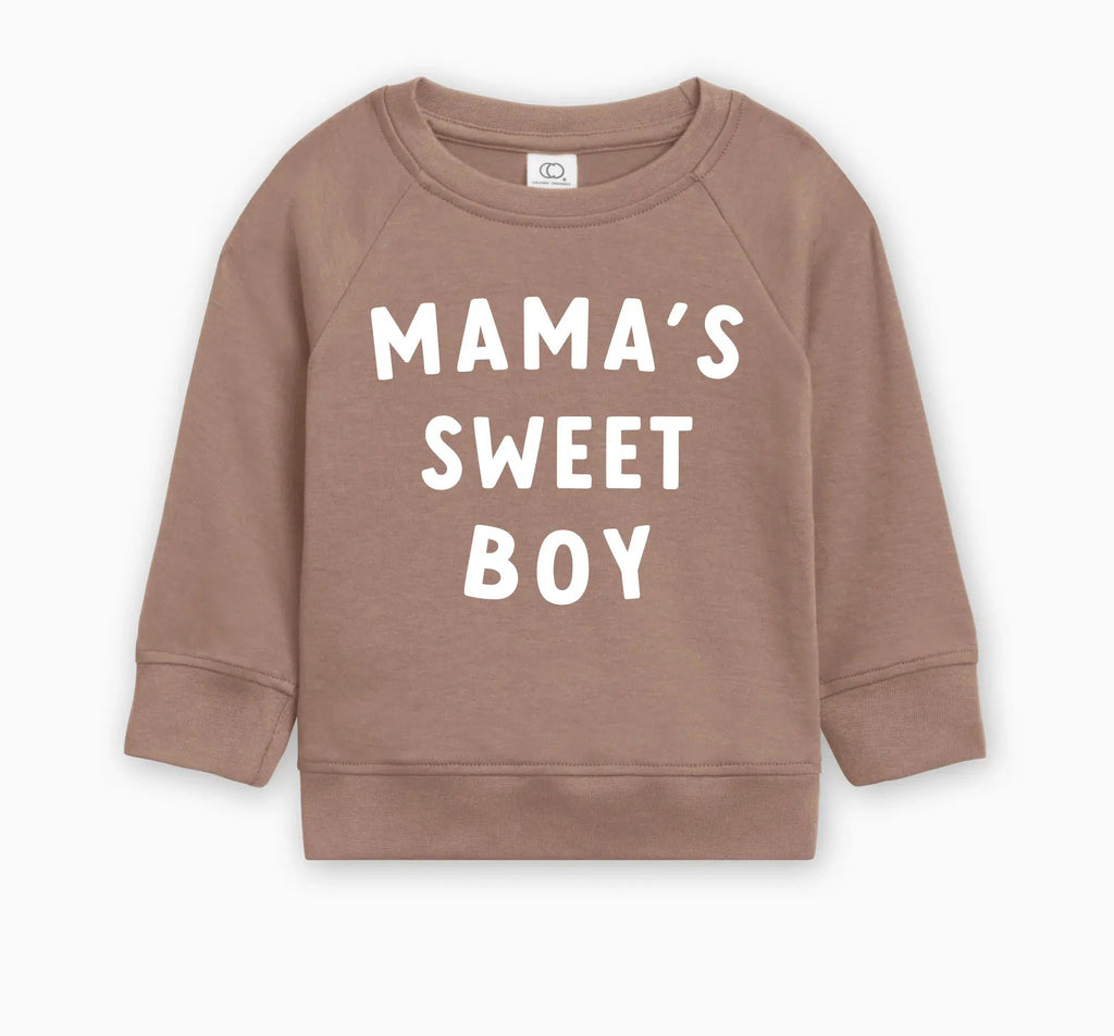 Mama's Sweet Boy Valentine's Day Baby Toddler Organic Cotton Pullover