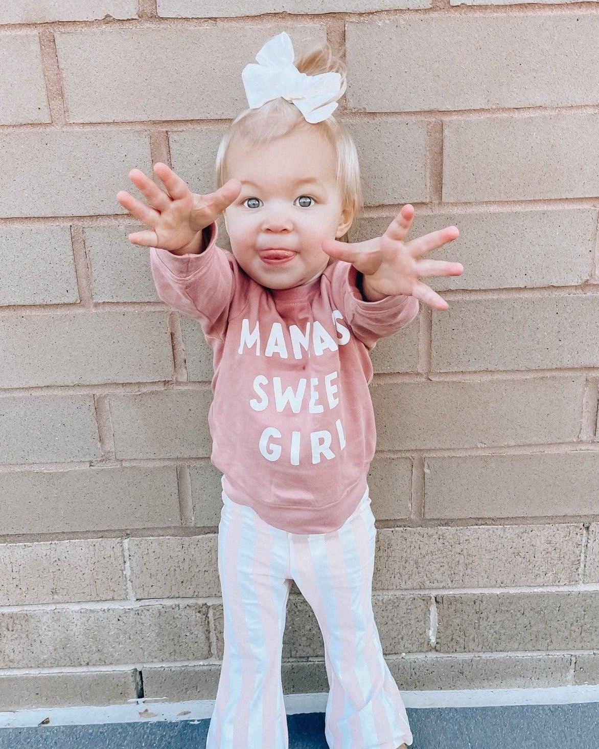 Mama's Sweet Girl Valentines Day Baby Toddler Organic Cotton Pullover