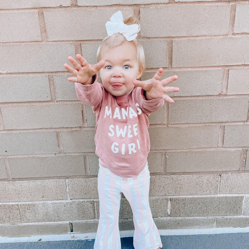 Mama's Sweet Girl Valentines Day Baby Toddler Organic Cotton Pullover
