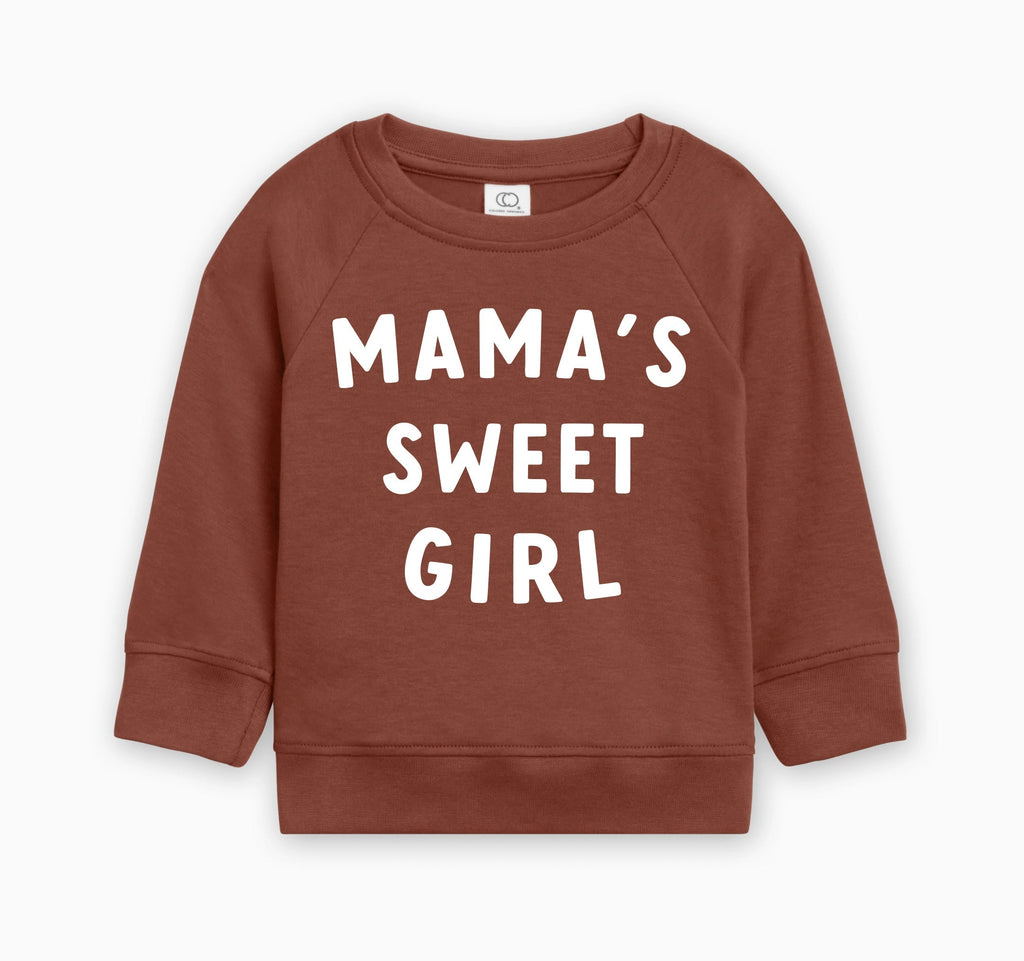 Mama's Sweet Girl Valentines Day Baby Toddler Organic Cotton Pullover