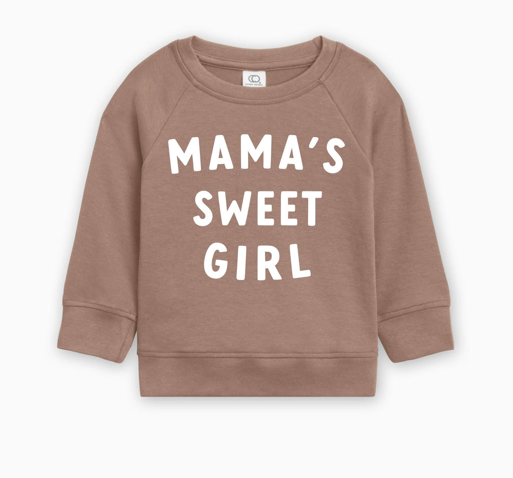 Mama's Sweet Girl Valentines Day Baby Toddler Organic Cotton Pullover