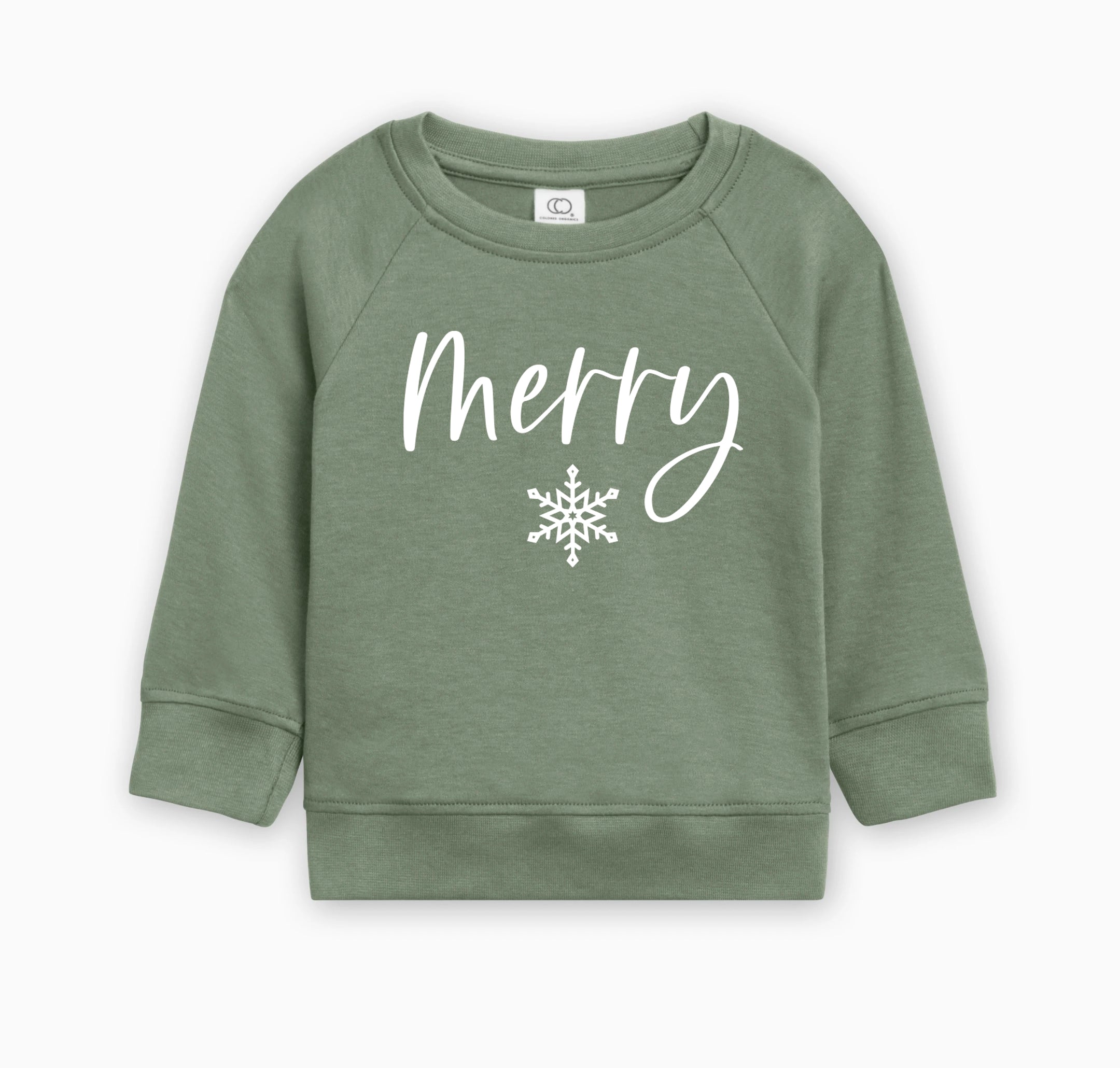 Merry Christmas Snowflake Organic Cotton Baby and Toddler Pullover