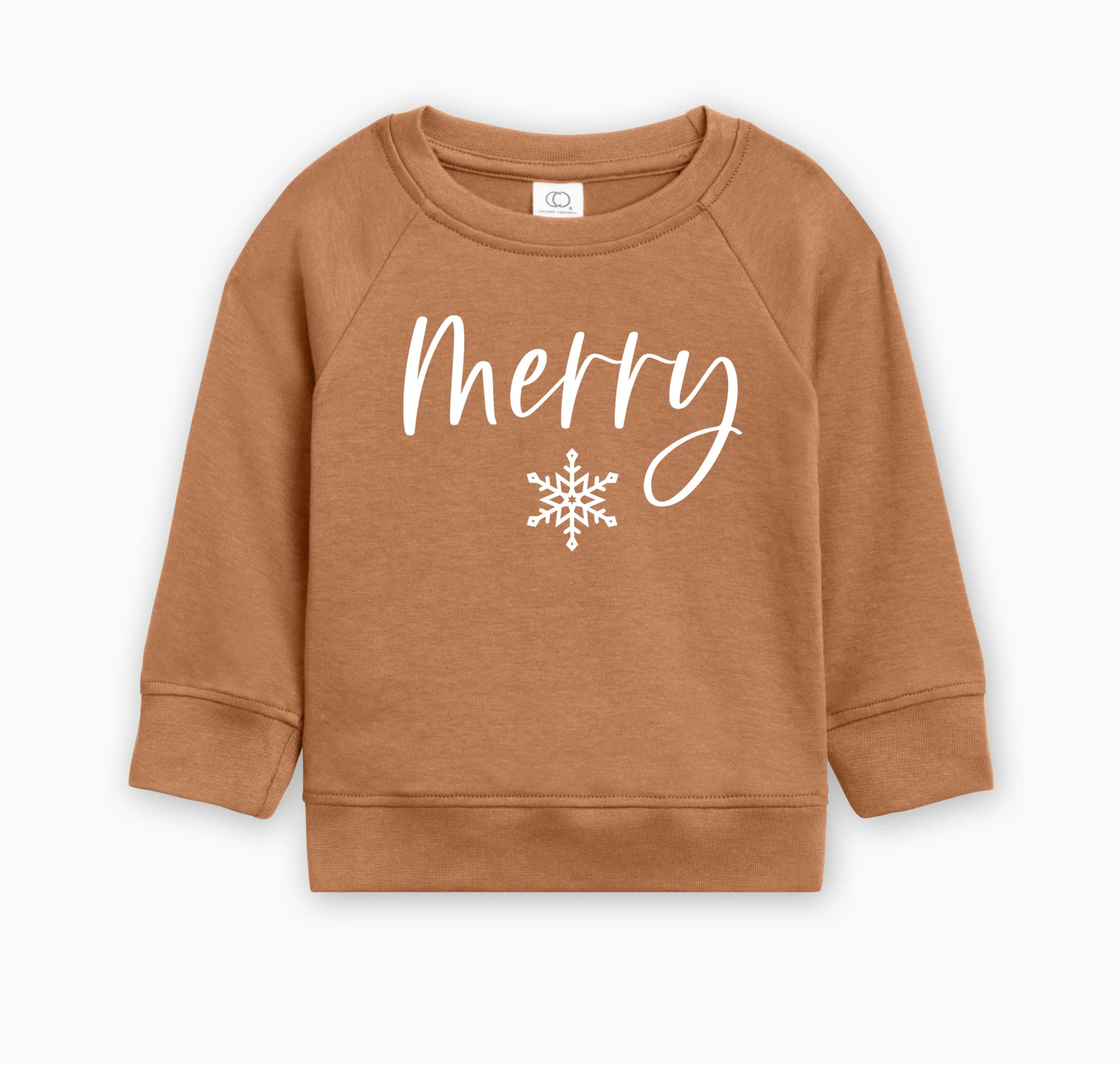 Merry Christmas Snowflake Organic Cotton Baby and Toddler Pullover