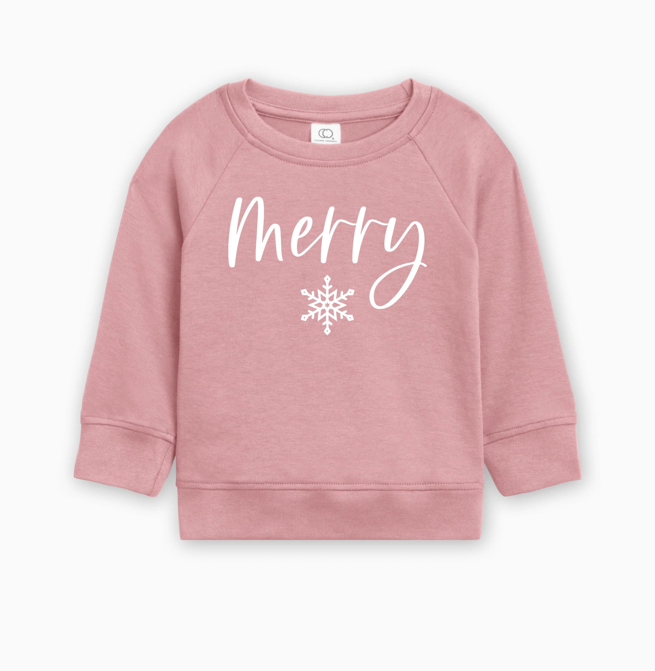 Merry Christmas Snowflake Organic Cotton Baby and Toddler Pullover