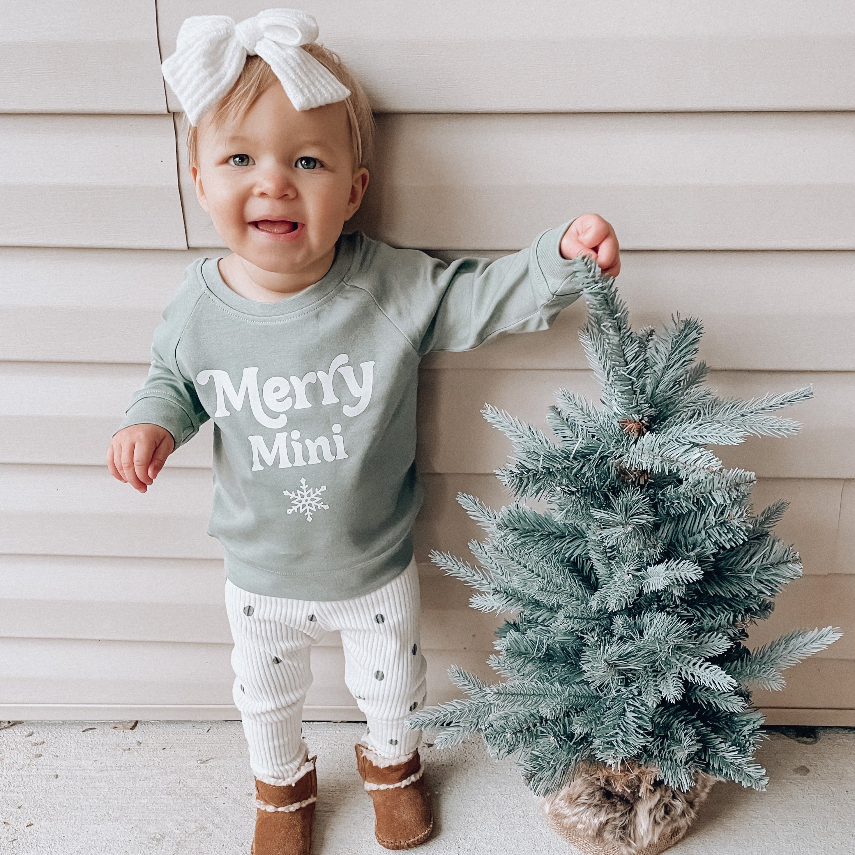 Merry Mini Matching Christmas Organic cotton Baby Toddler Pullover