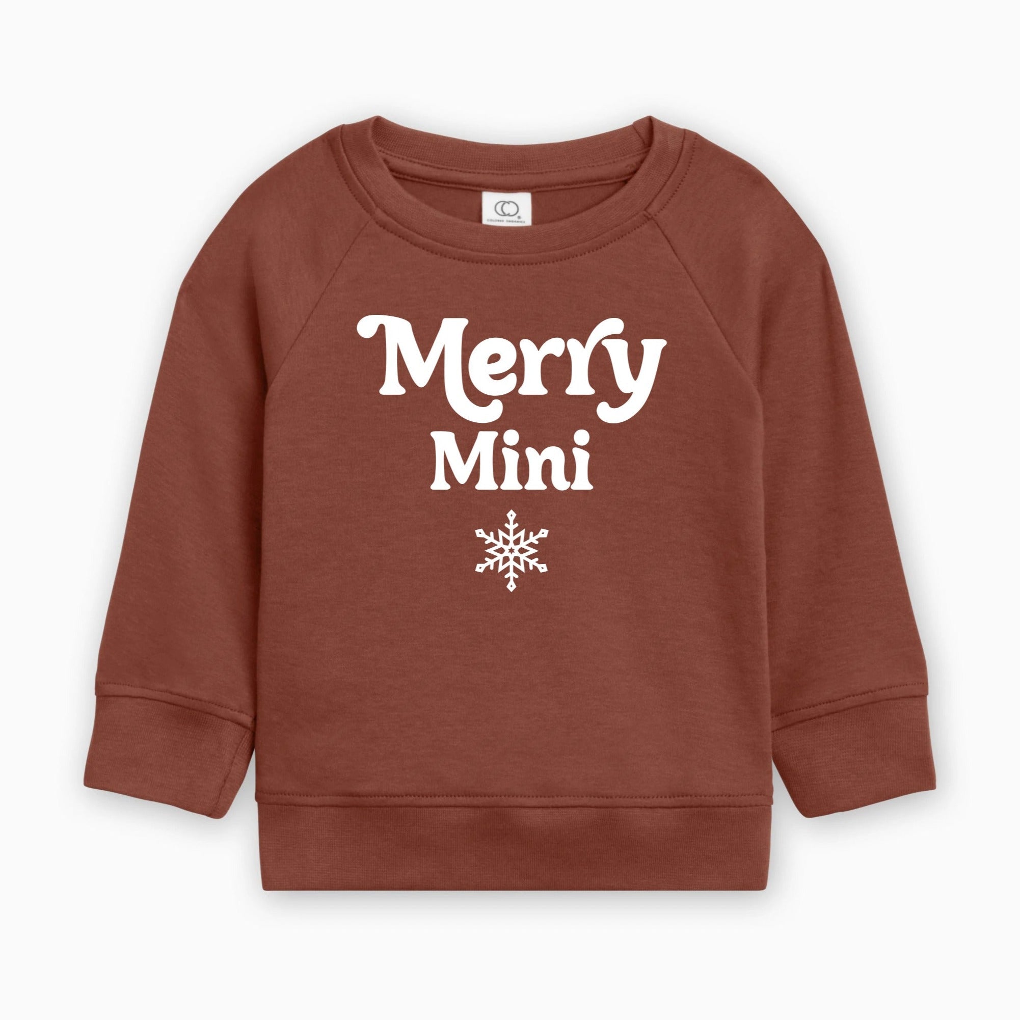 Merry Mini Matching Christmas Organic cotton Baby and Toddler Pullover