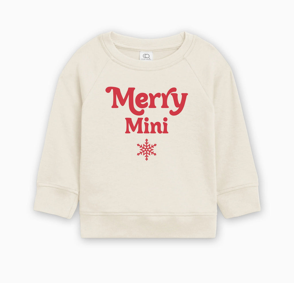 Baby Christmas Toddler cotton Pullover and Mini Matching Merry Organic