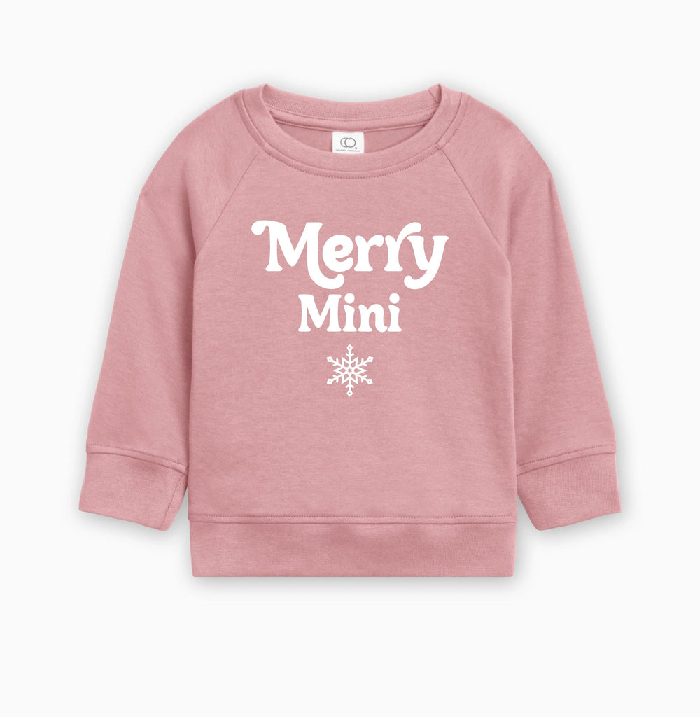 Merry Mini Matching Christmas Organic cotton Baby and Toddler Pullover