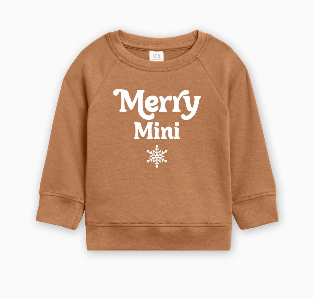Merry Mini Matching Christmas Organic cotton Baby and Toddler Pullover