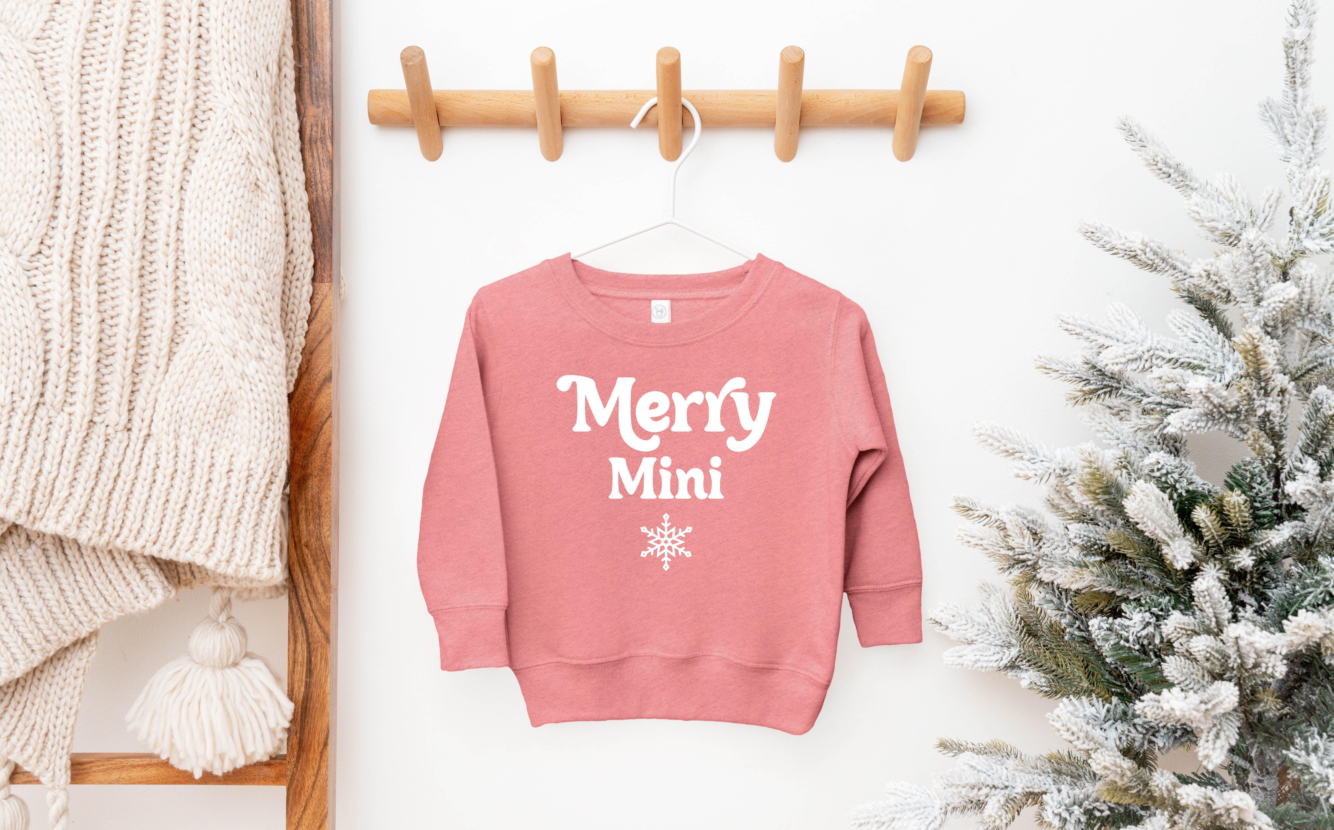 Merry Mini Matching Christmas Toddler Kids Sweatshirt