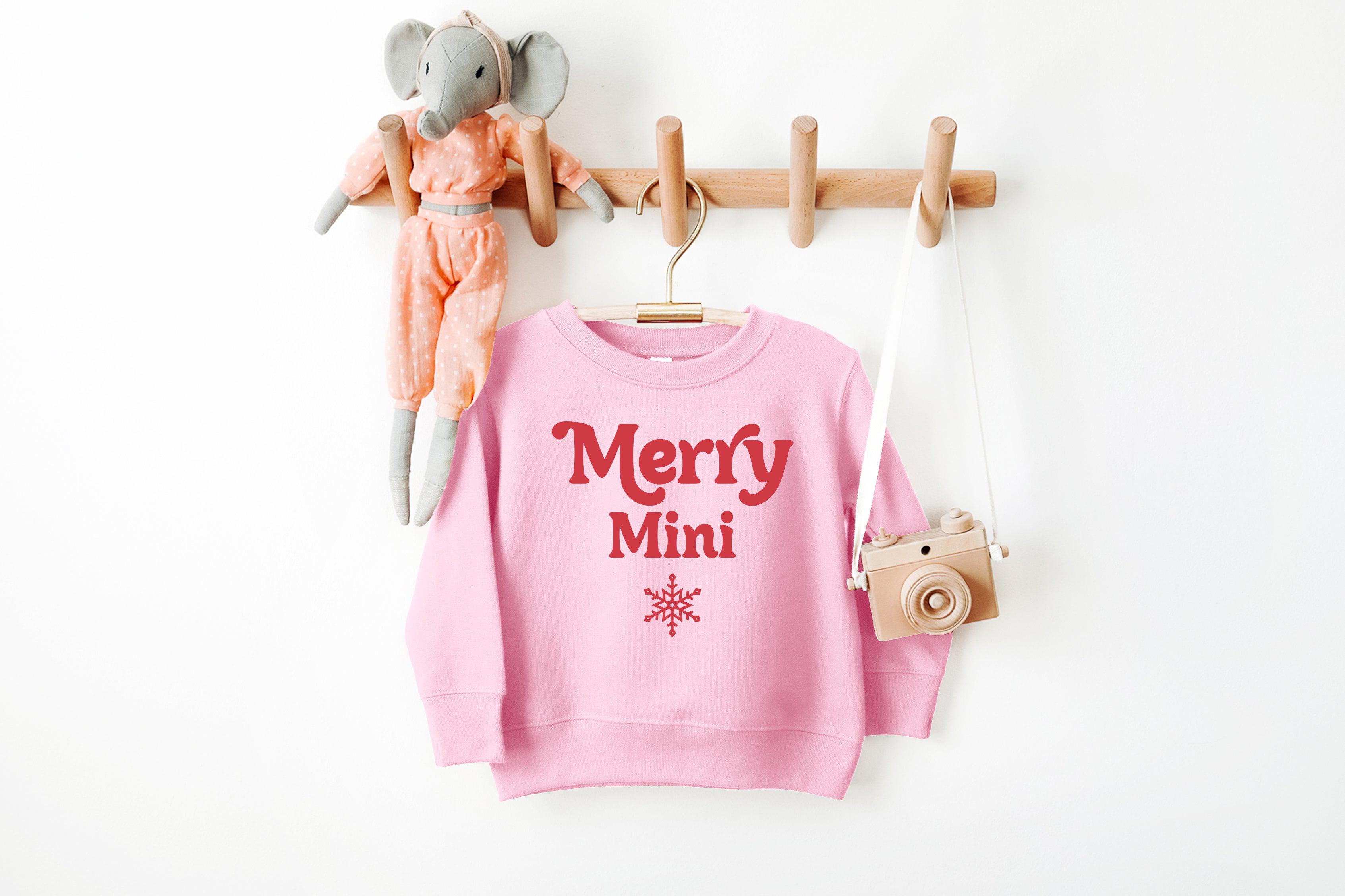 Merry Mini Matching Christmas Toddler Kids Sweatshirt