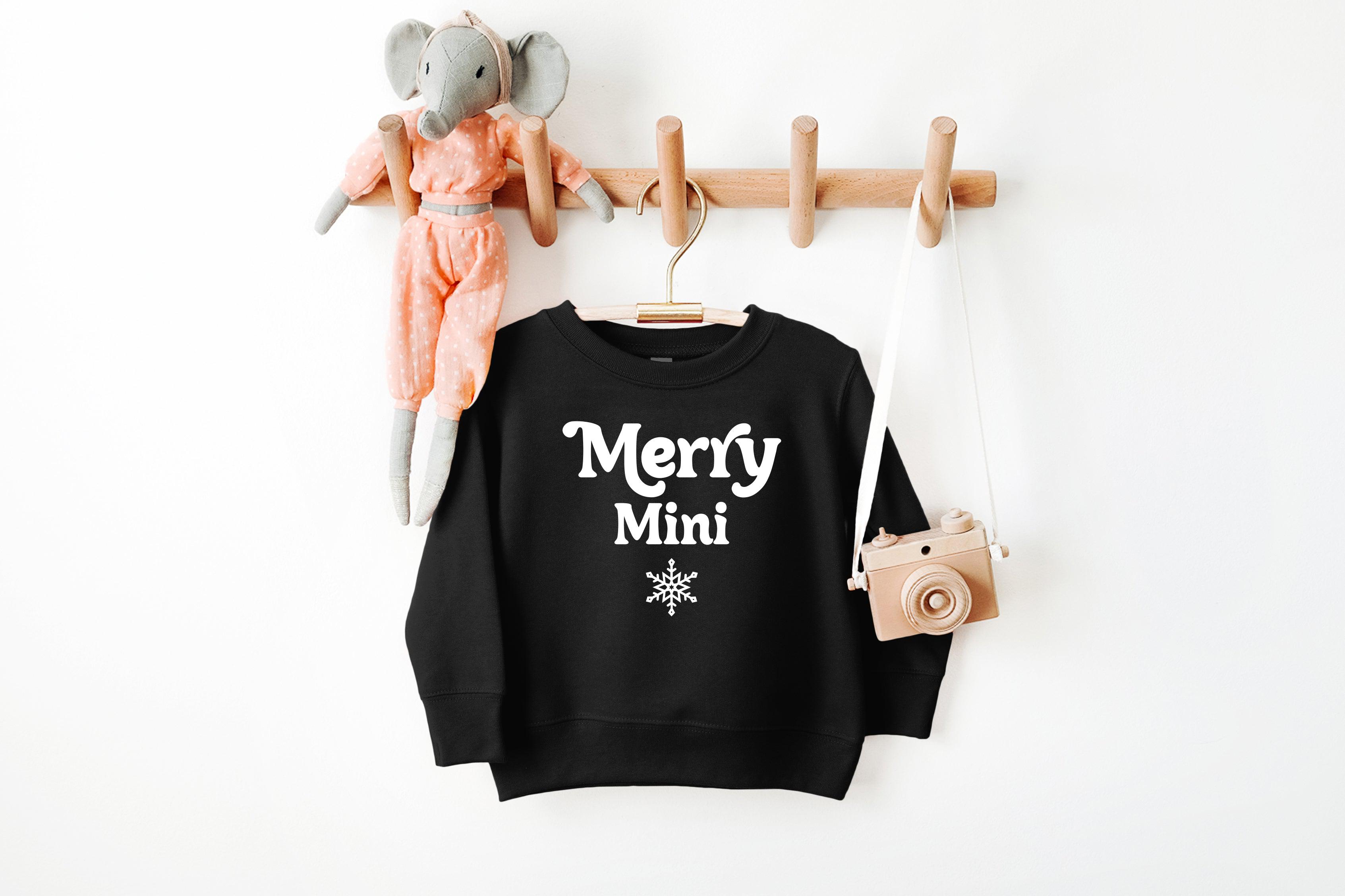 Merry Mini Matching Christmas Toddler Kids Sweatshirt