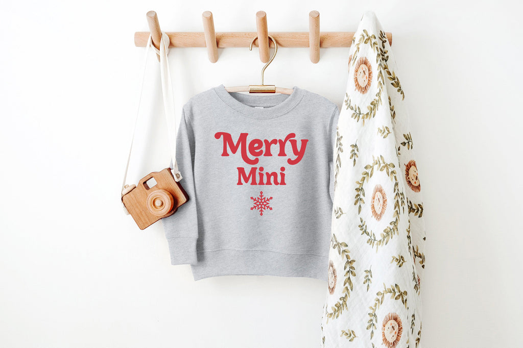Merry Mini Matching Christmas Toddler Kids Sweatshirt