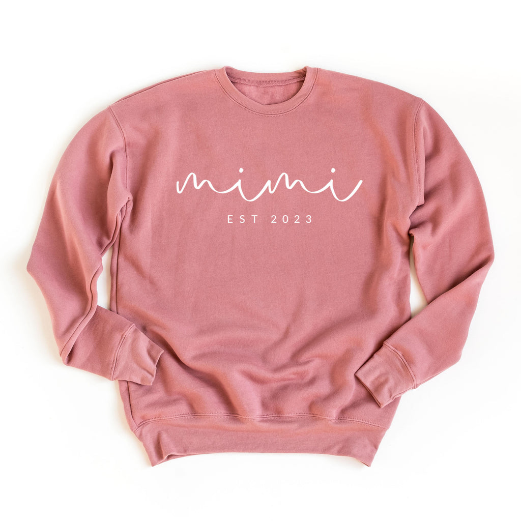 Mimi Grandma Custom Est 2022 Est 2023 Classic Soft Sweatshirt