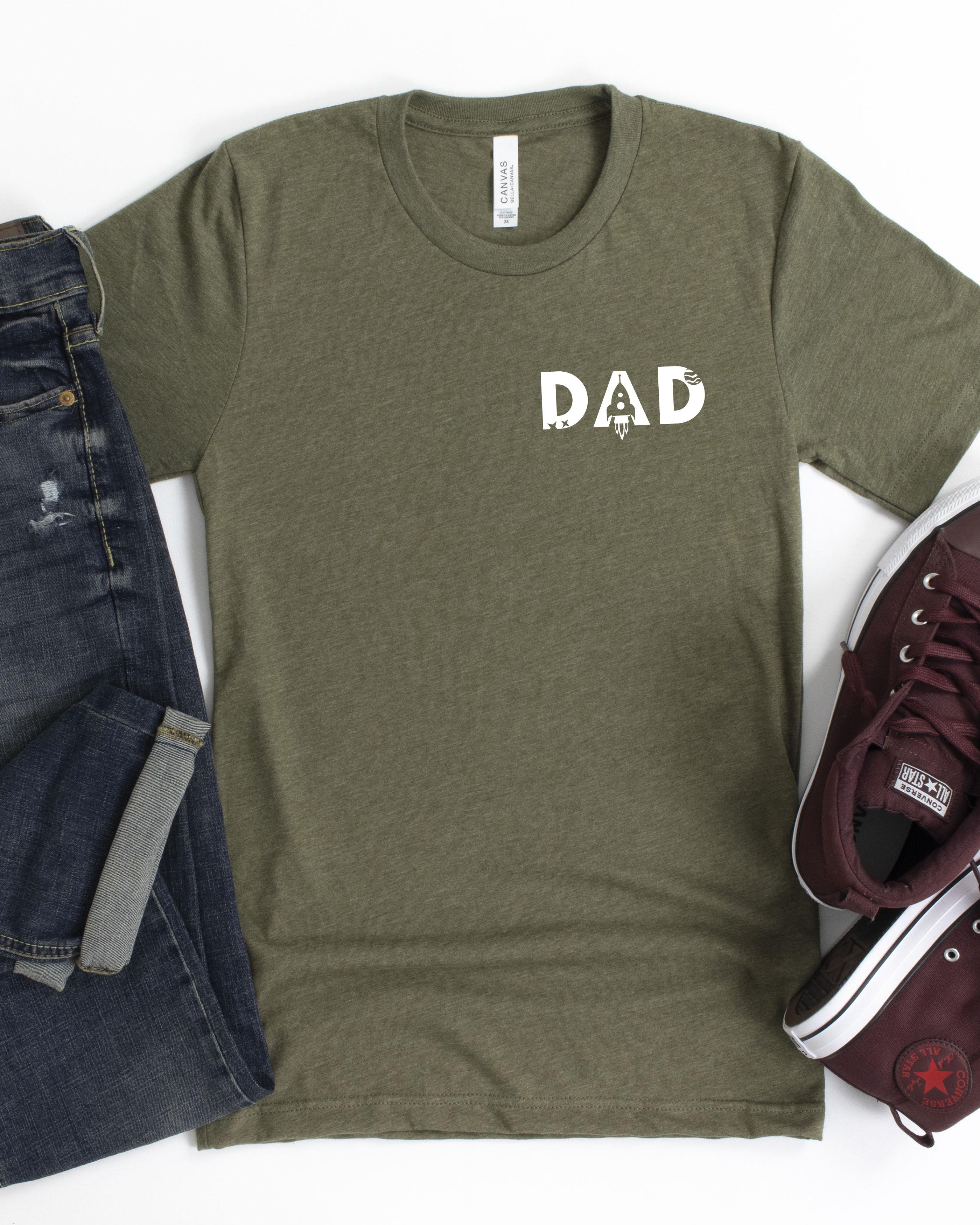 Mom Space Themed & Dad Space Themed Birthday party T-shirt (corner)