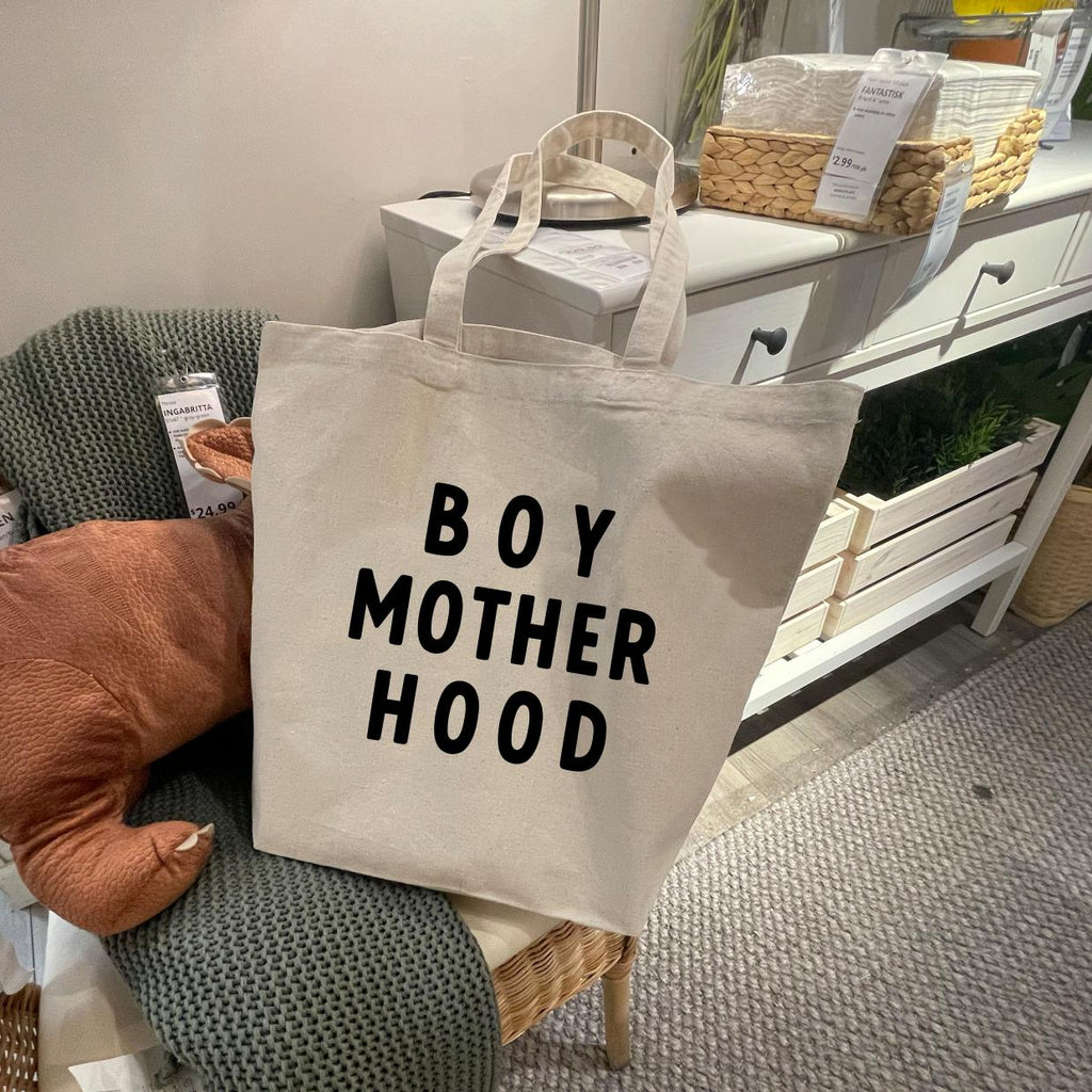 Mommy Bag | Diaper Bag | Boy Mom Canvas Tote Bag