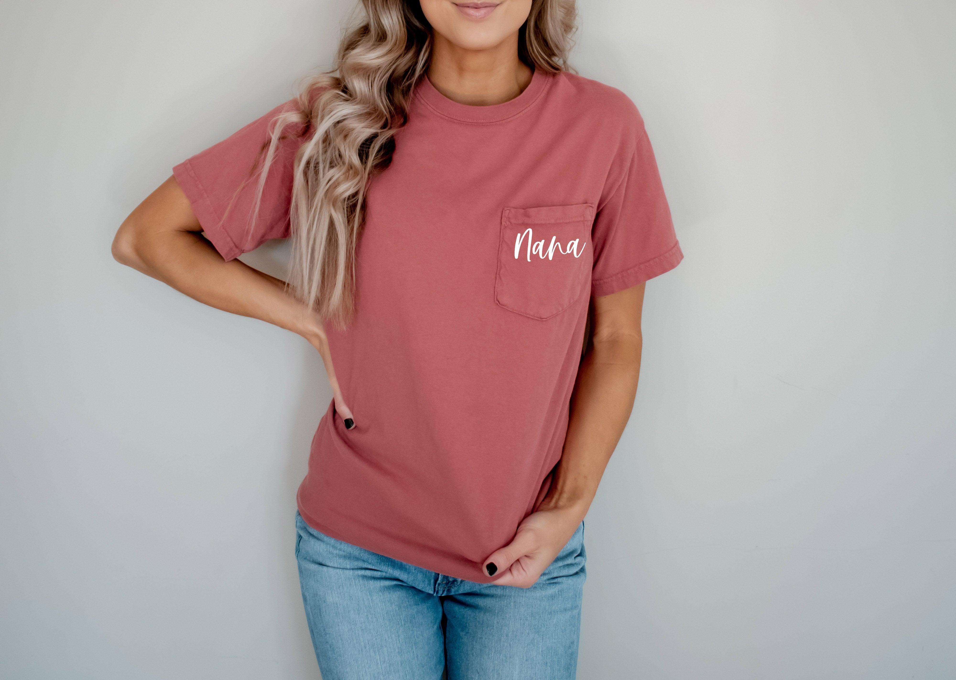 Nana Grandma Comfort Colors Pocket T Shirt