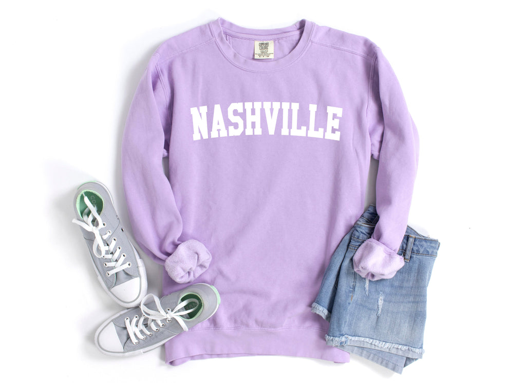 Nashville Music City Colorful Tee Oversized, Vintage, Comfy, Comfort Color  Tshirt, Spring Clothing 
