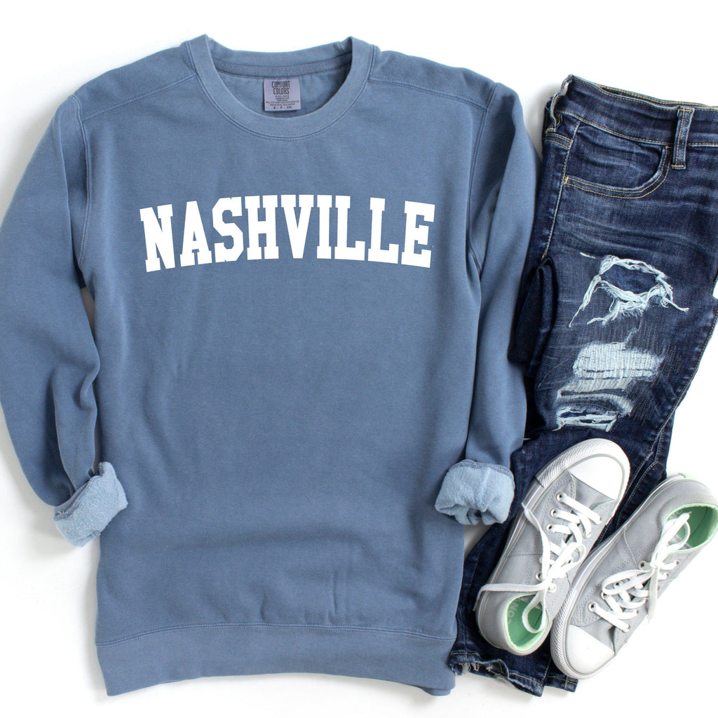 Nashville City Garment Dyed Comfort Colors Sweatshirt
