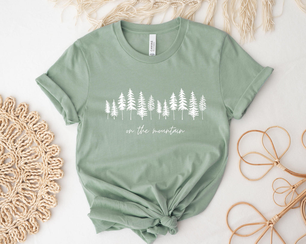 On the Mountain Camping and hiking Graphic T Shirt