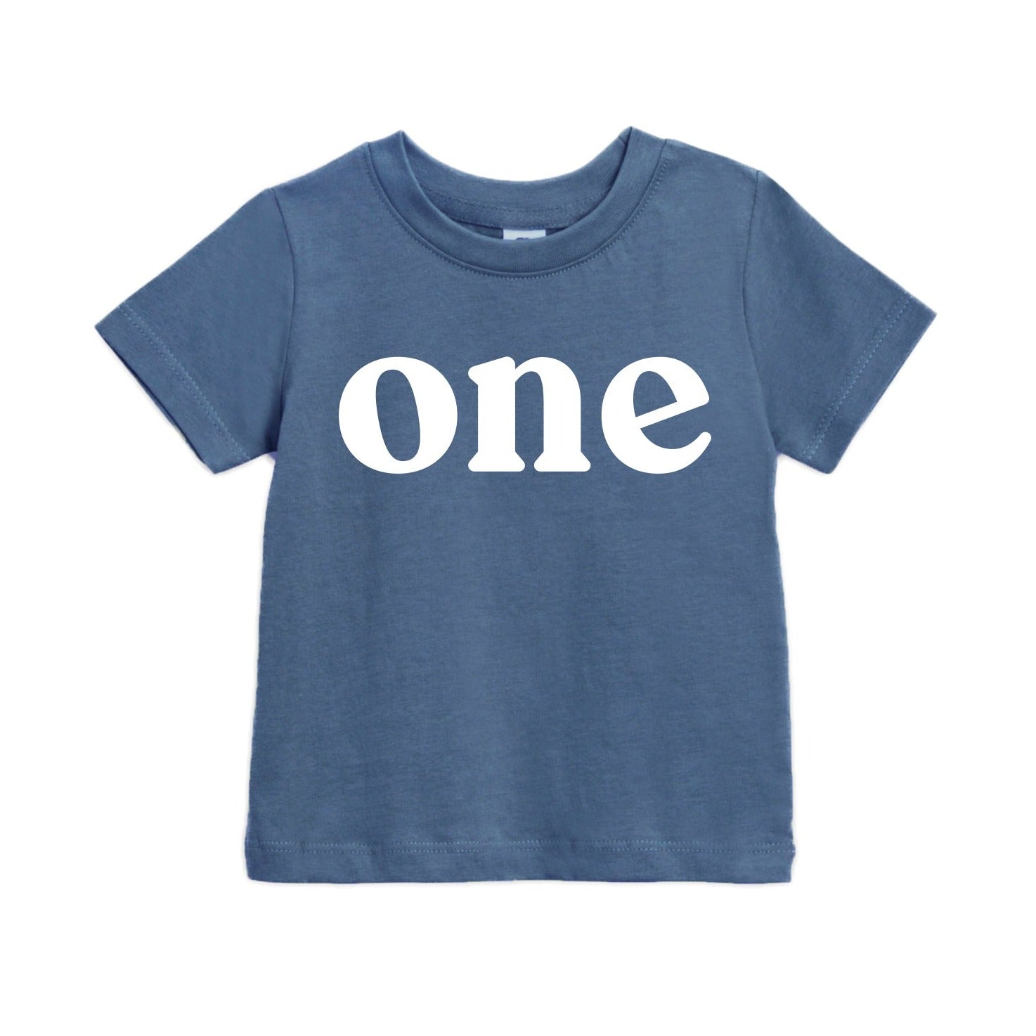 One Baby and Toddler First Birthday T shirt (Serif)