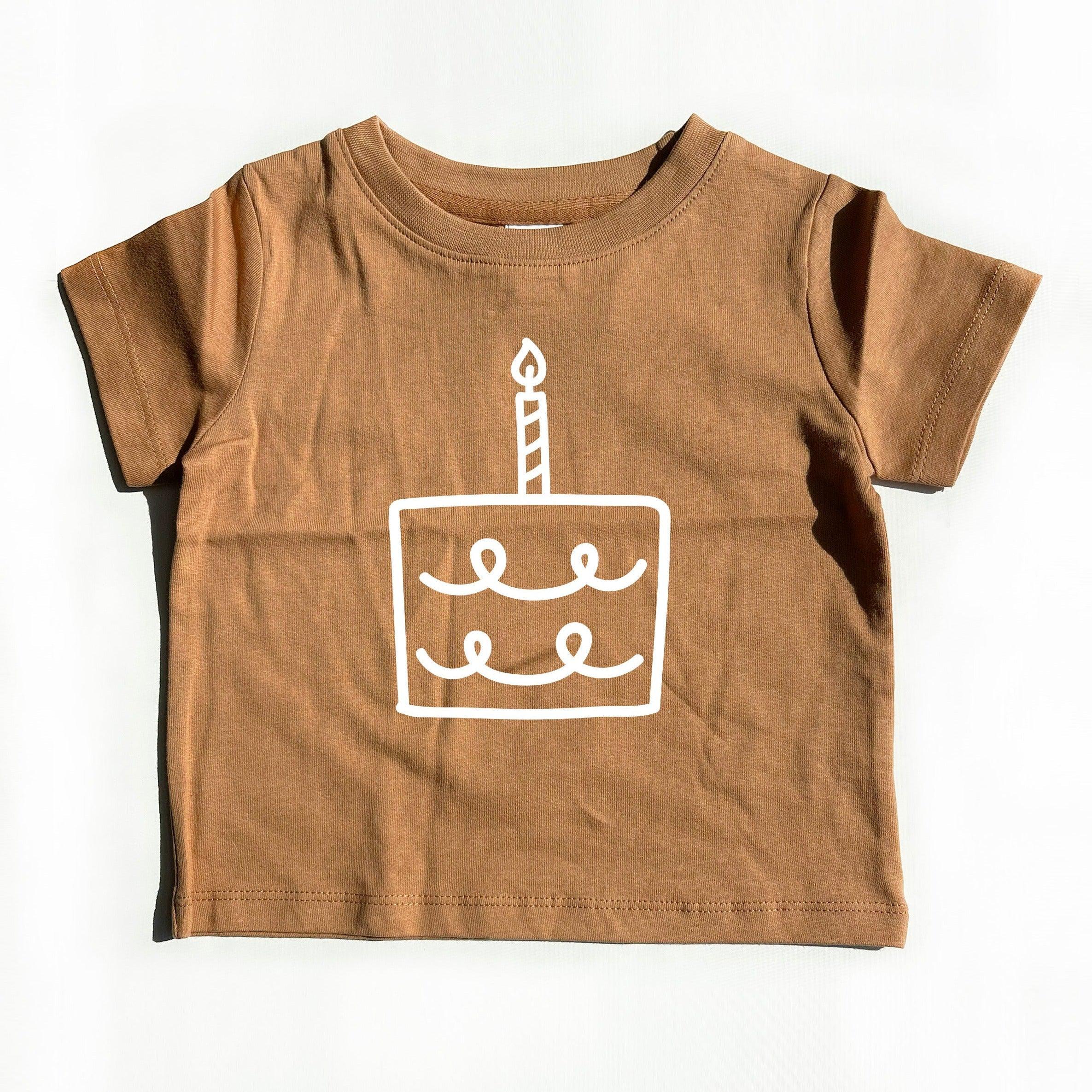 One Birthday Cake 1st Birthday Organic Cotton Kids Tee