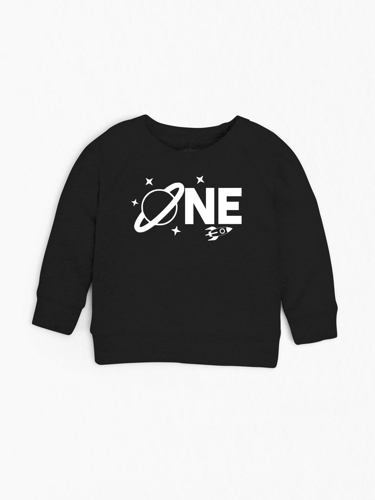 Organic Cotton Space One Birthday Toddler French Terry Sweatshirt