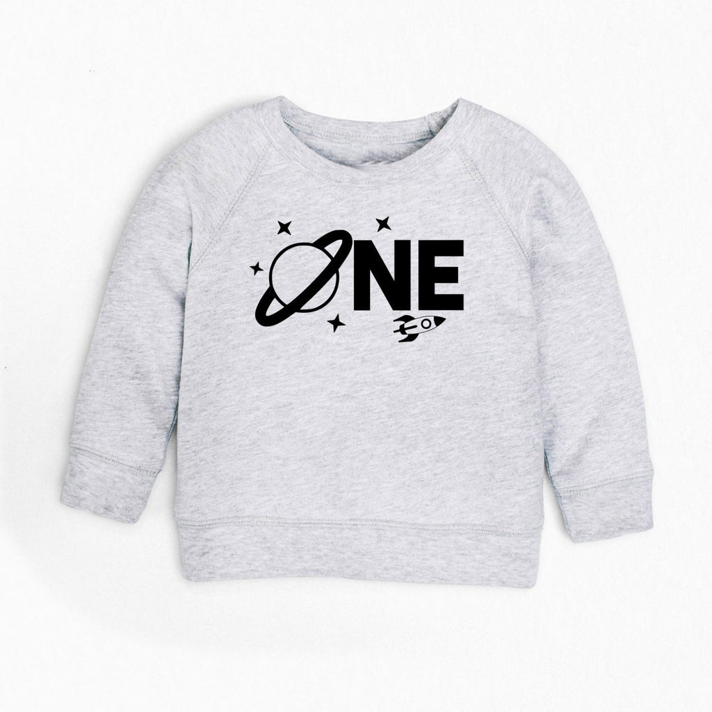 Organic Cotton Space One Birthday Toddler French Terry Sweatshirt