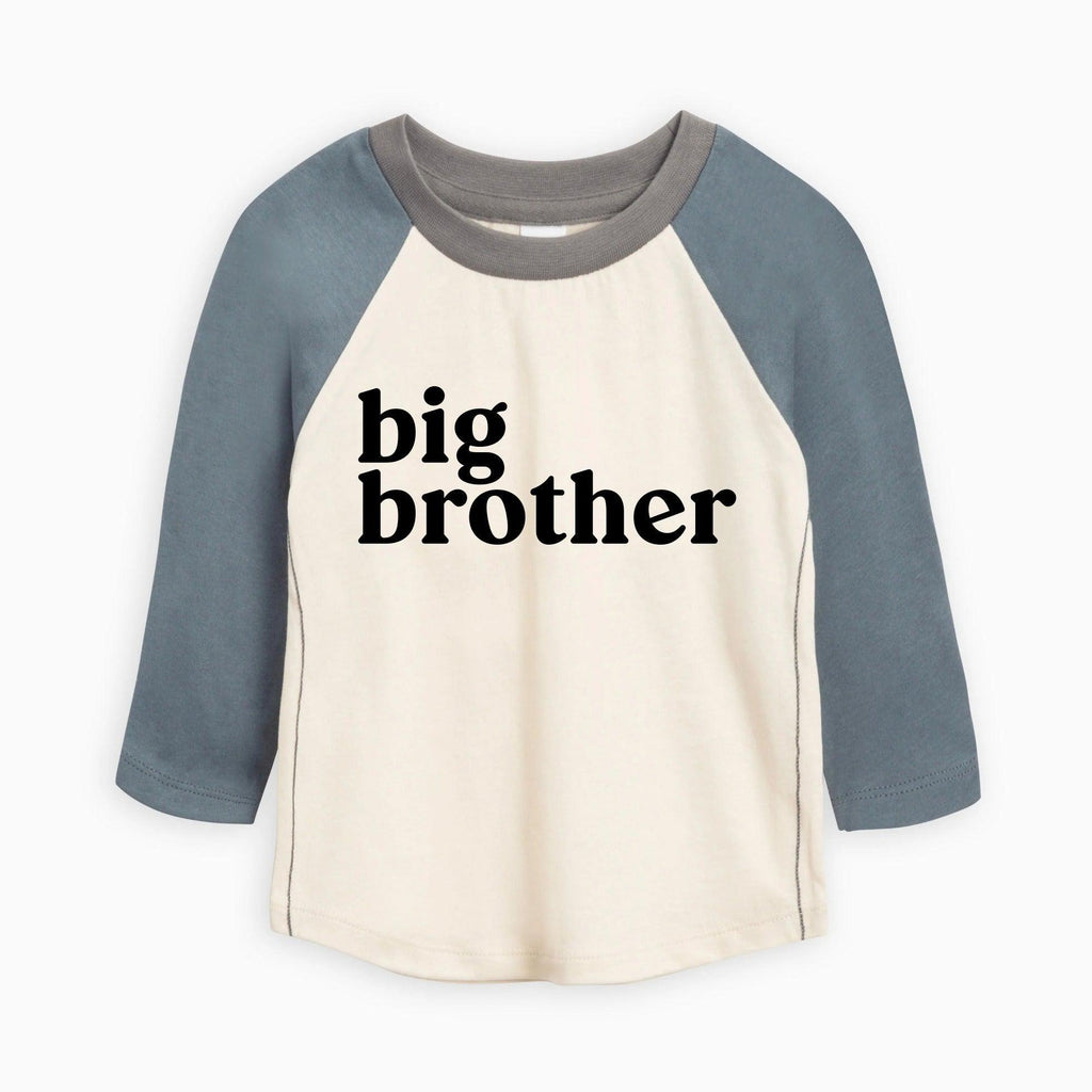 Organic cotton Big Brother Baseball Tee For Baby And Toddler (Serif)