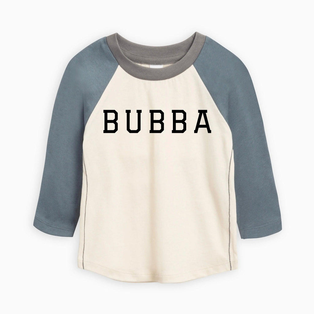 Organic cotton Bubba baseball tee for baby and toddler