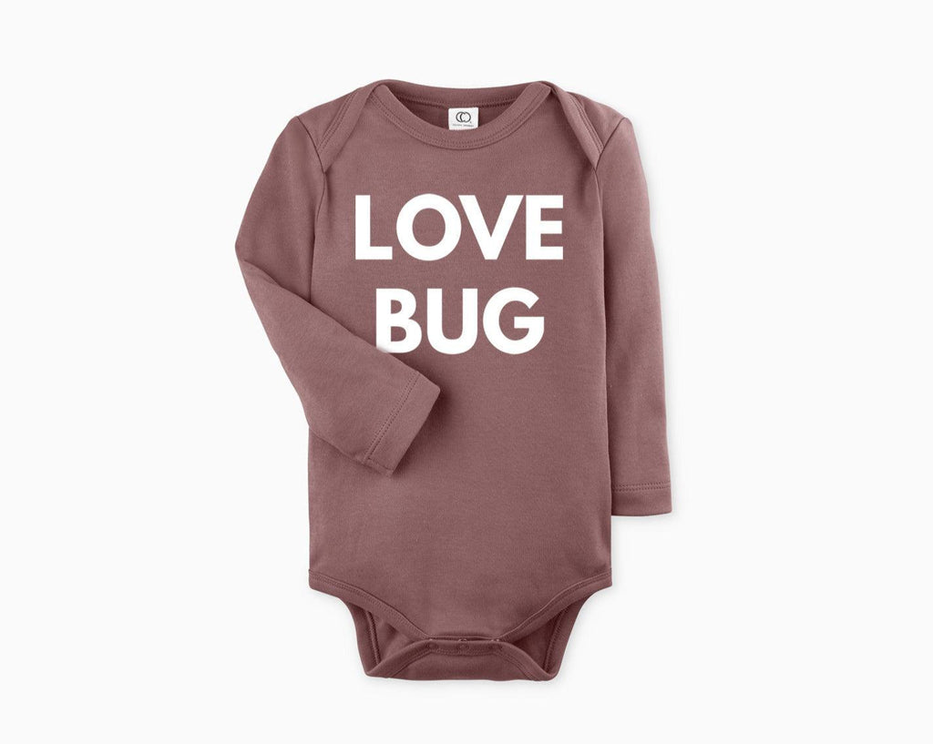 Organic cotton Love Bug bodysuit | Mama's girl, Mama's boy Valentine day