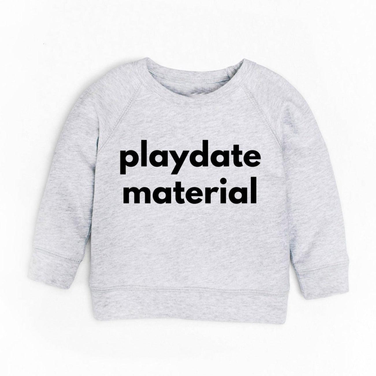 Organic cotton Playdate Material Toddler French Terry Pullover sweatshirt | Baby boy, Toddler boy, Baby girl play shirt