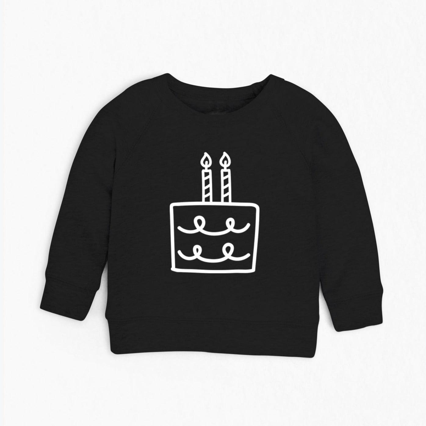 Organic cotton Two Birthday cake 2nd birthday party Toddler French Terry sweatshirt