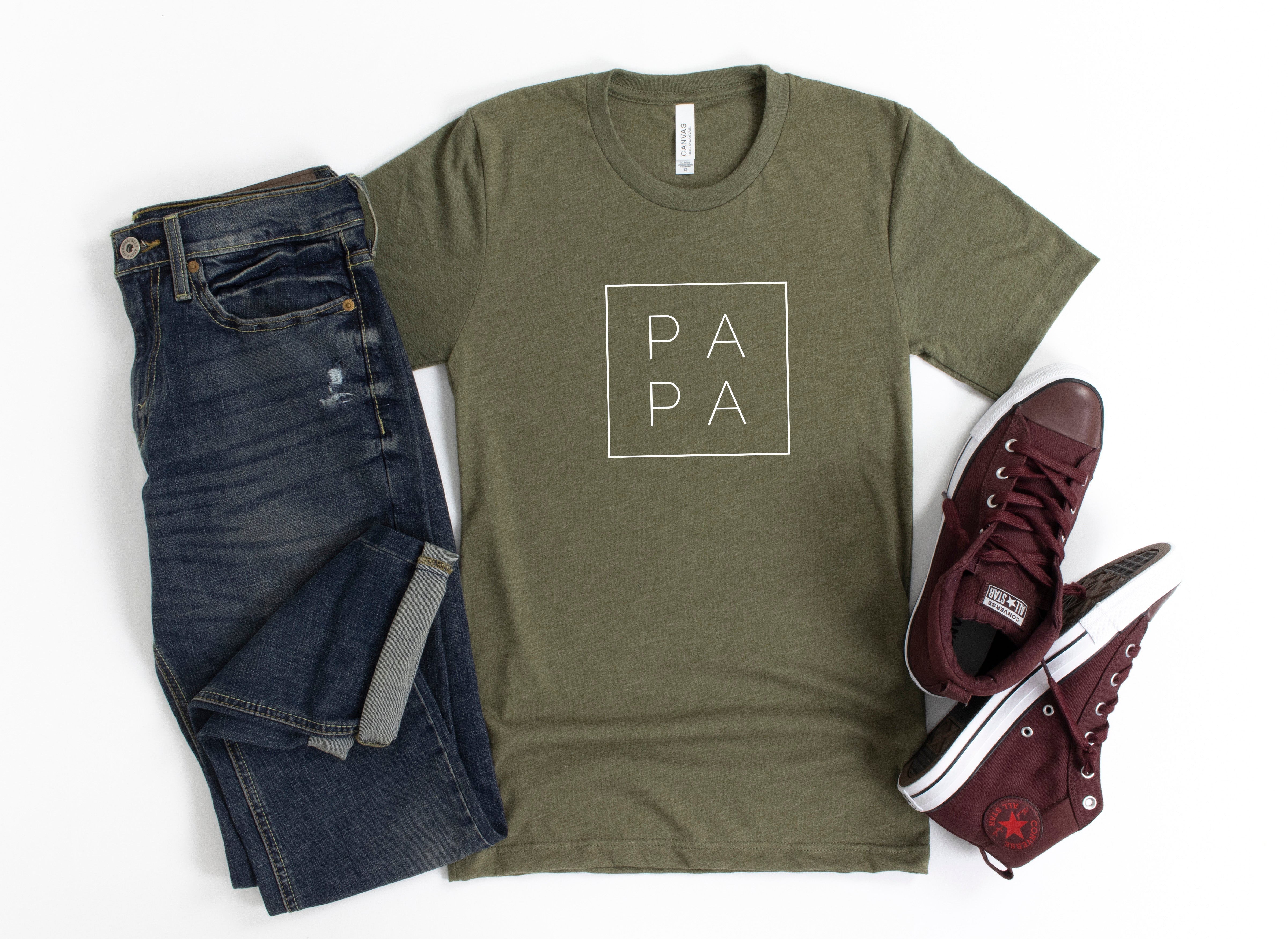 Papa Tshirt | Grandpa Father's day T shirt (Square)