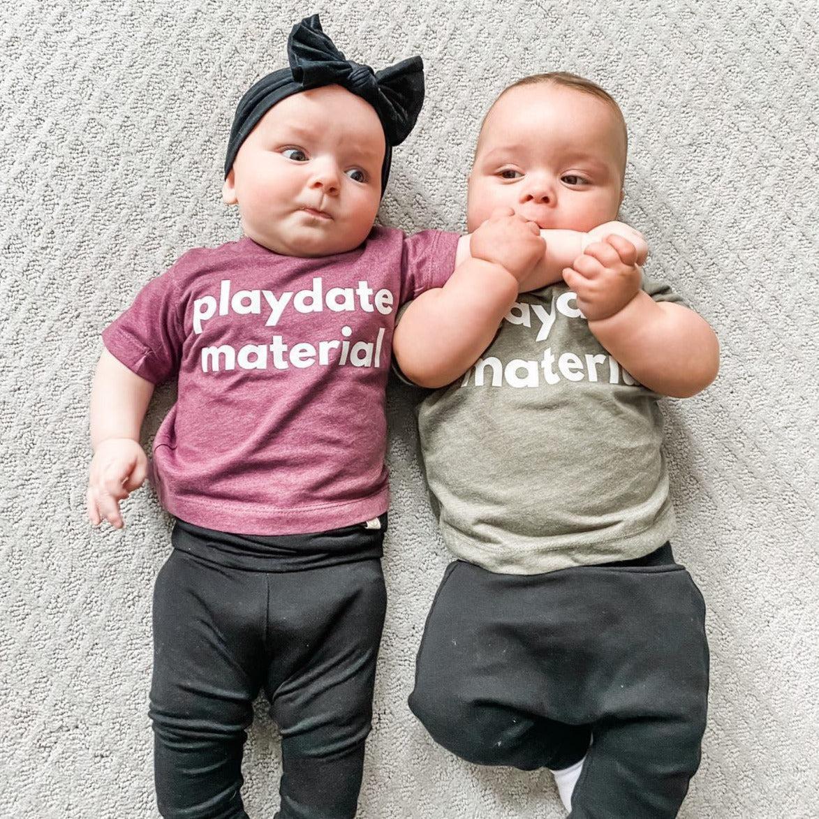 Playdate Material Baby and Toddler T-Shirt