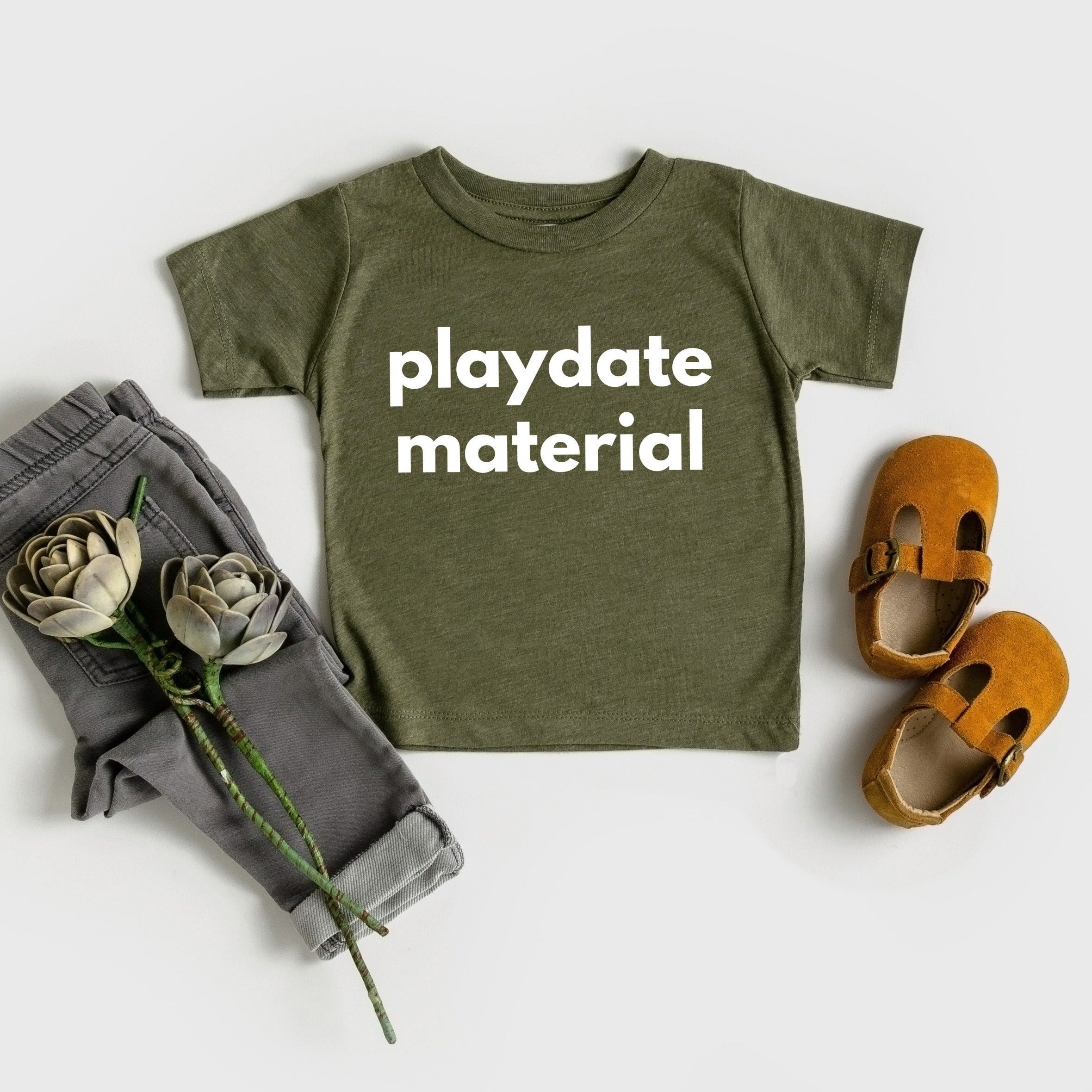 Playdate Material Baby and Toddler T-Shirt