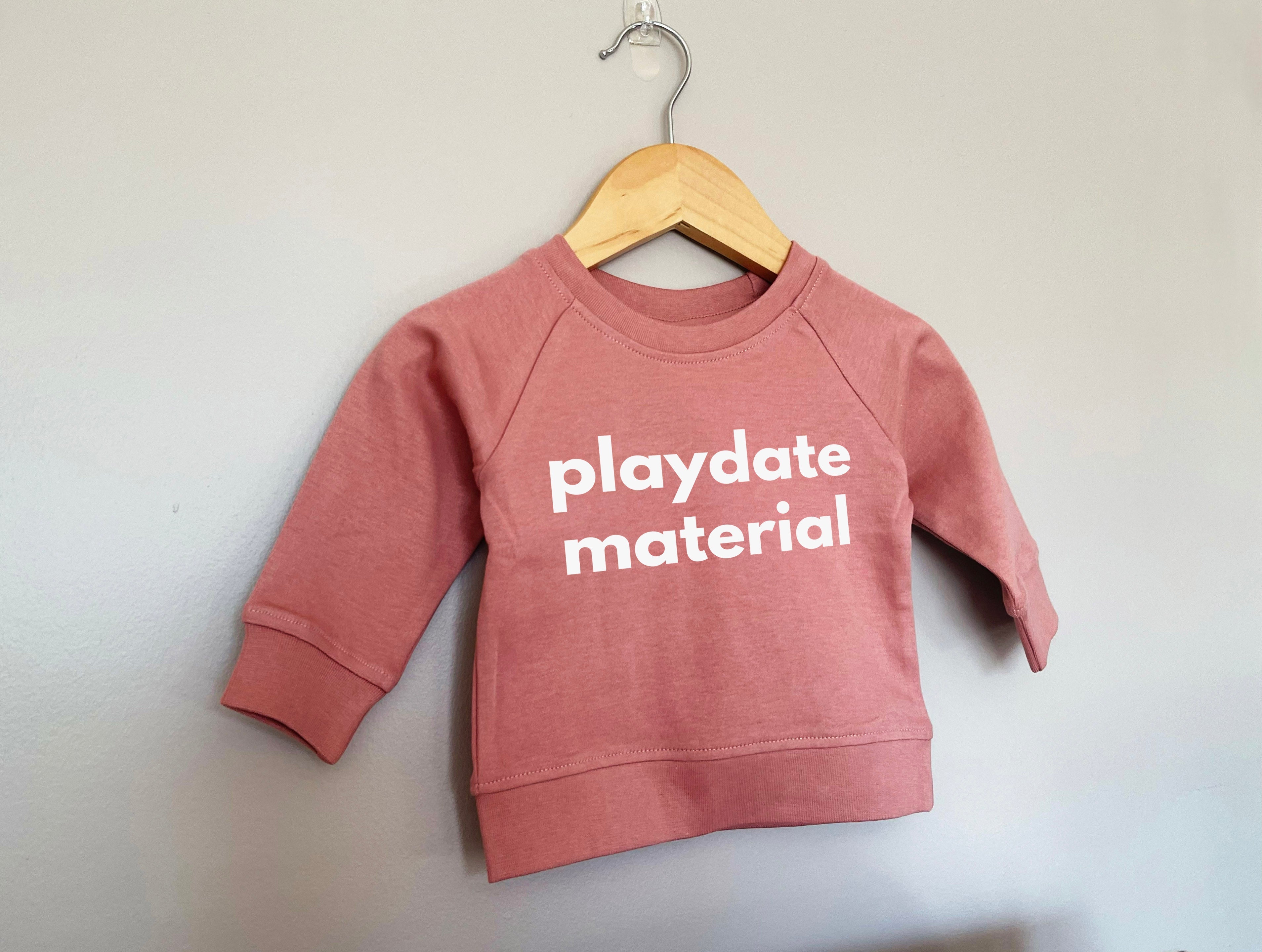 Playdate Material Organic Baby Cotton Pullover (Block)