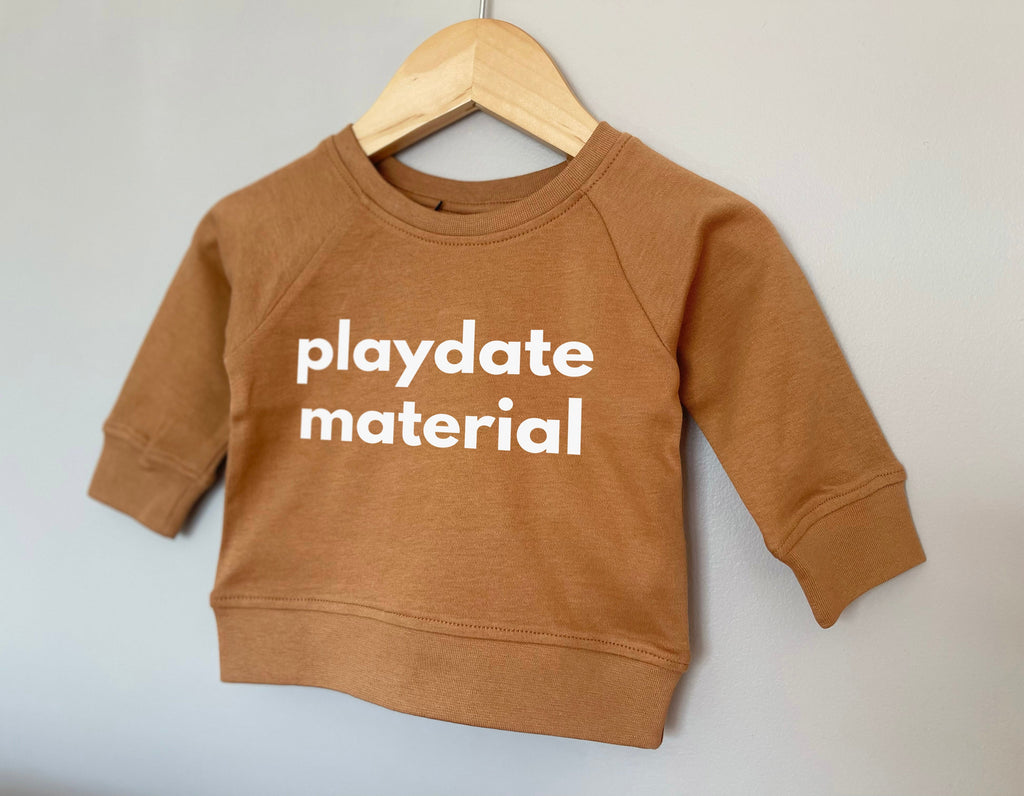 Playdate Material Organic Baby Cotton Pullover (Block)