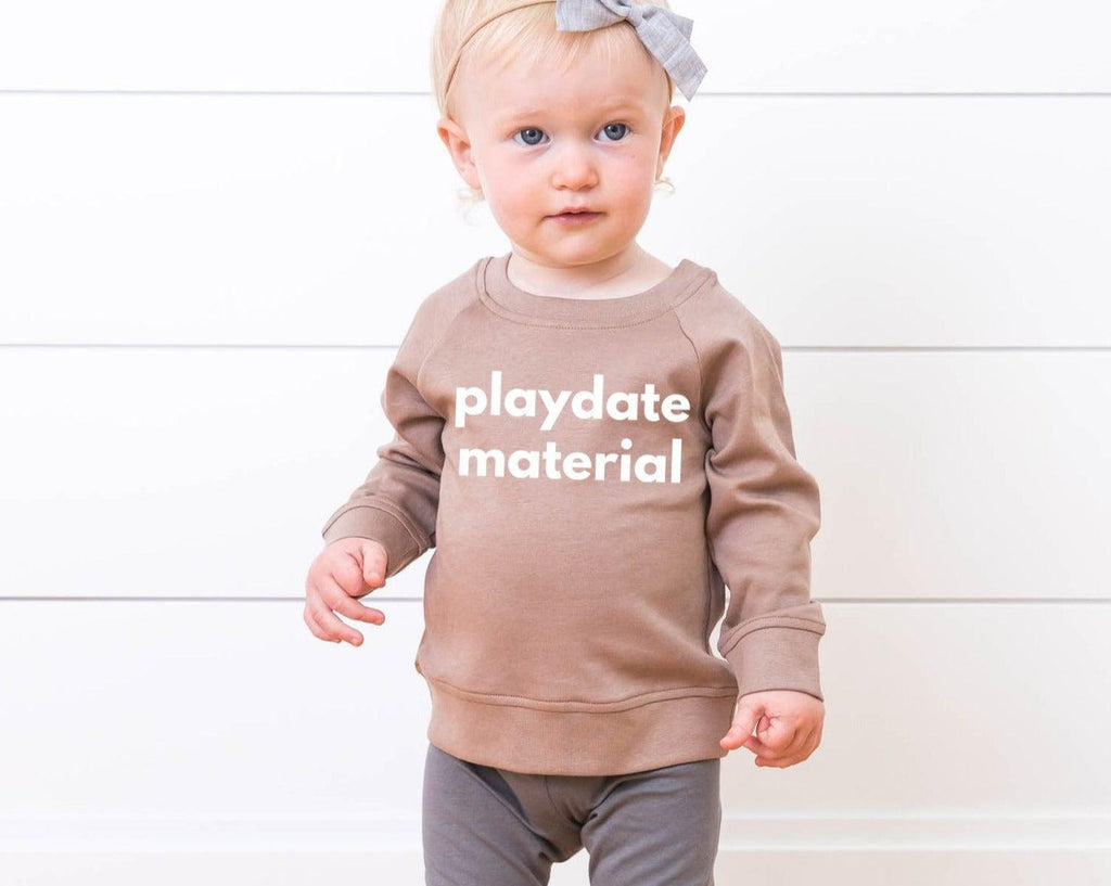 Playdate Material Organic Baby Cotton Pullover (Block)