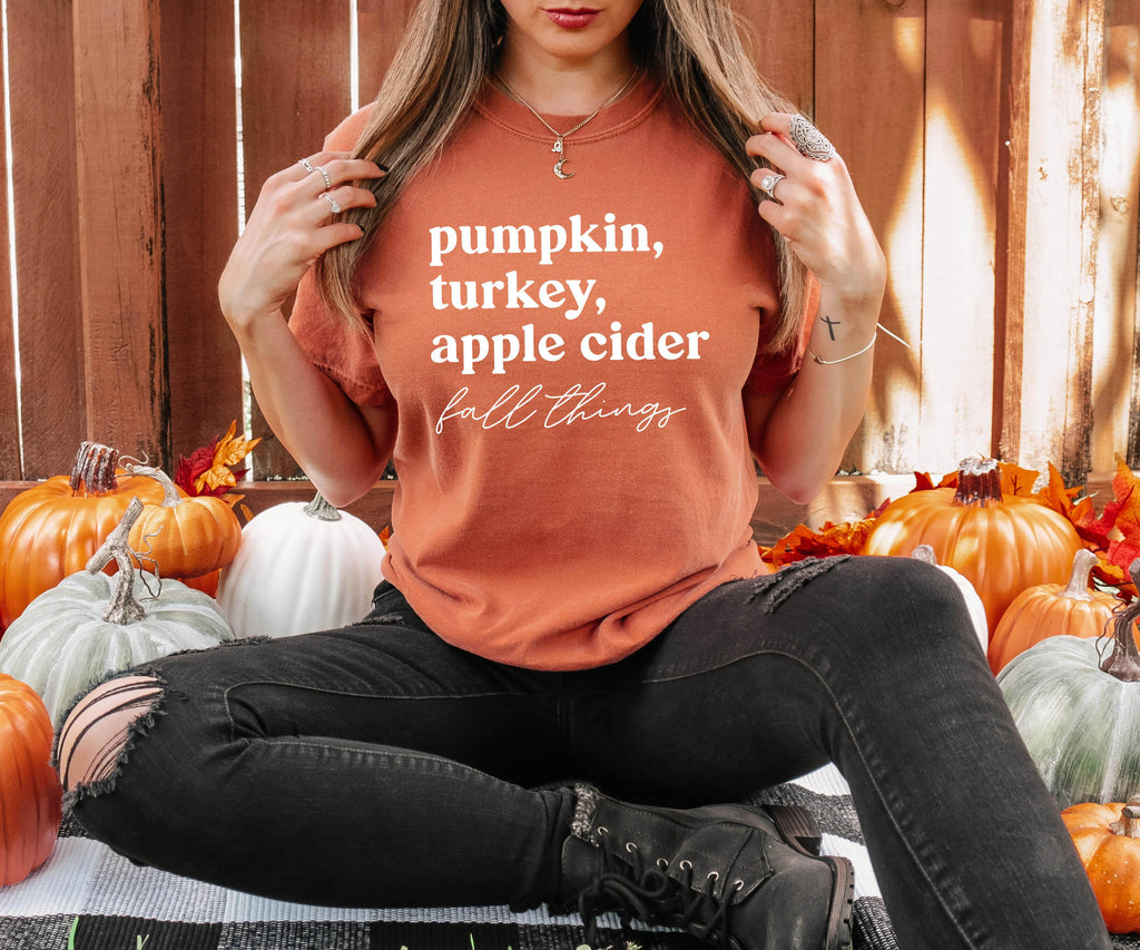 Pumpkin, Apple Cider, fall Comfort T Shirt