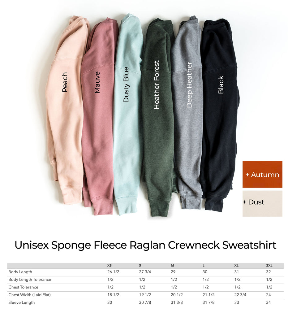 Raising Gentlemen Lightweight Sponge Fleece Raglan Sweatshirt (Cursive)