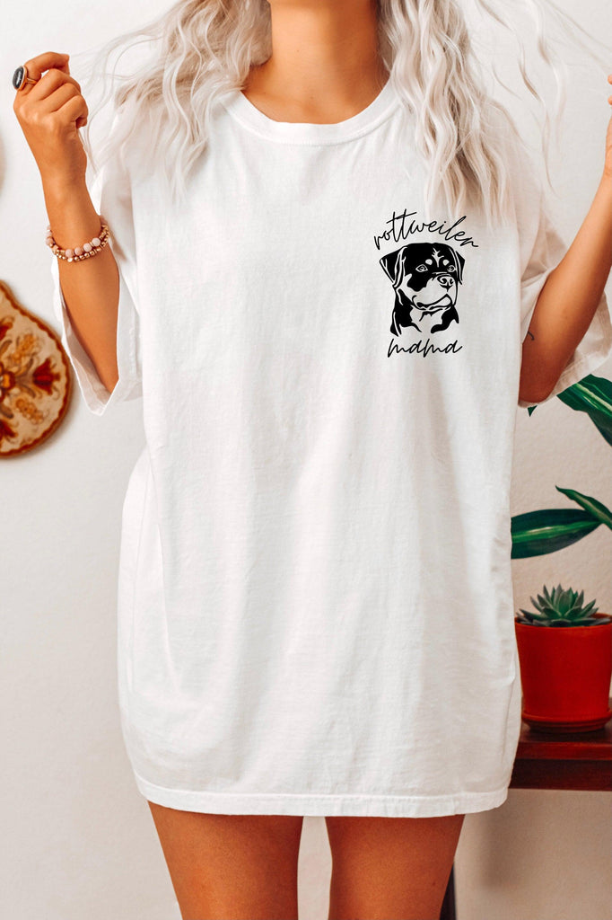 Rottweiler Dog mom Comfort Colors T Shirt
