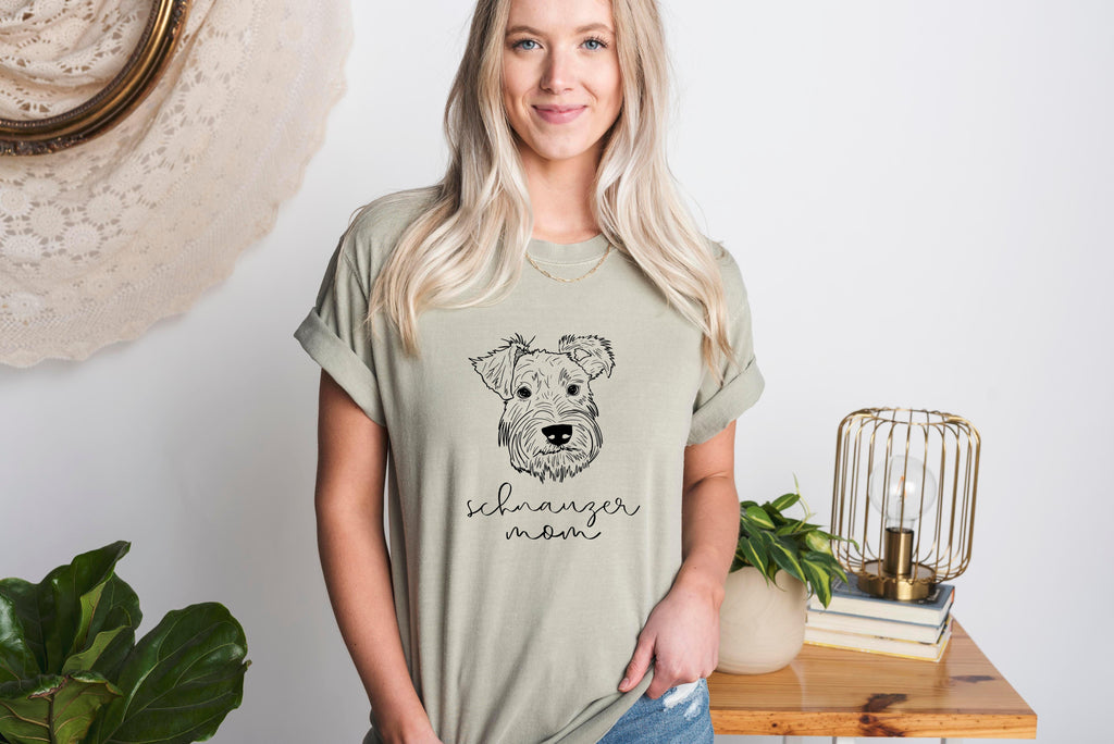 Schnauzer Dog mom Comfort Colors T Shirt