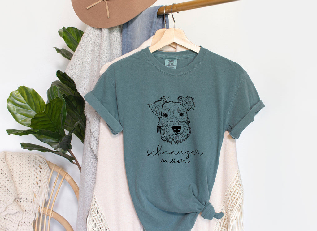 Schnauzer Dog mom Comfort Colors T Shirt