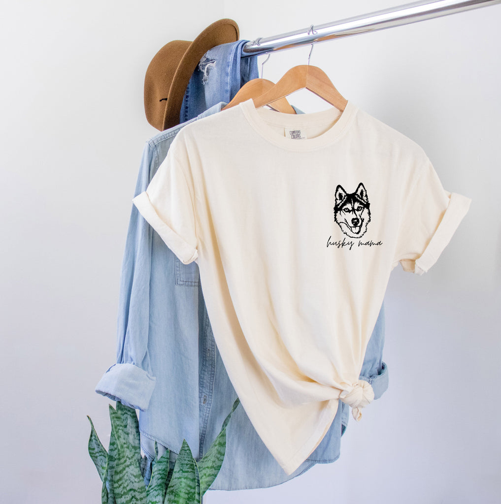 Siberian Husky Dog mom Comfort Colors T Shirt