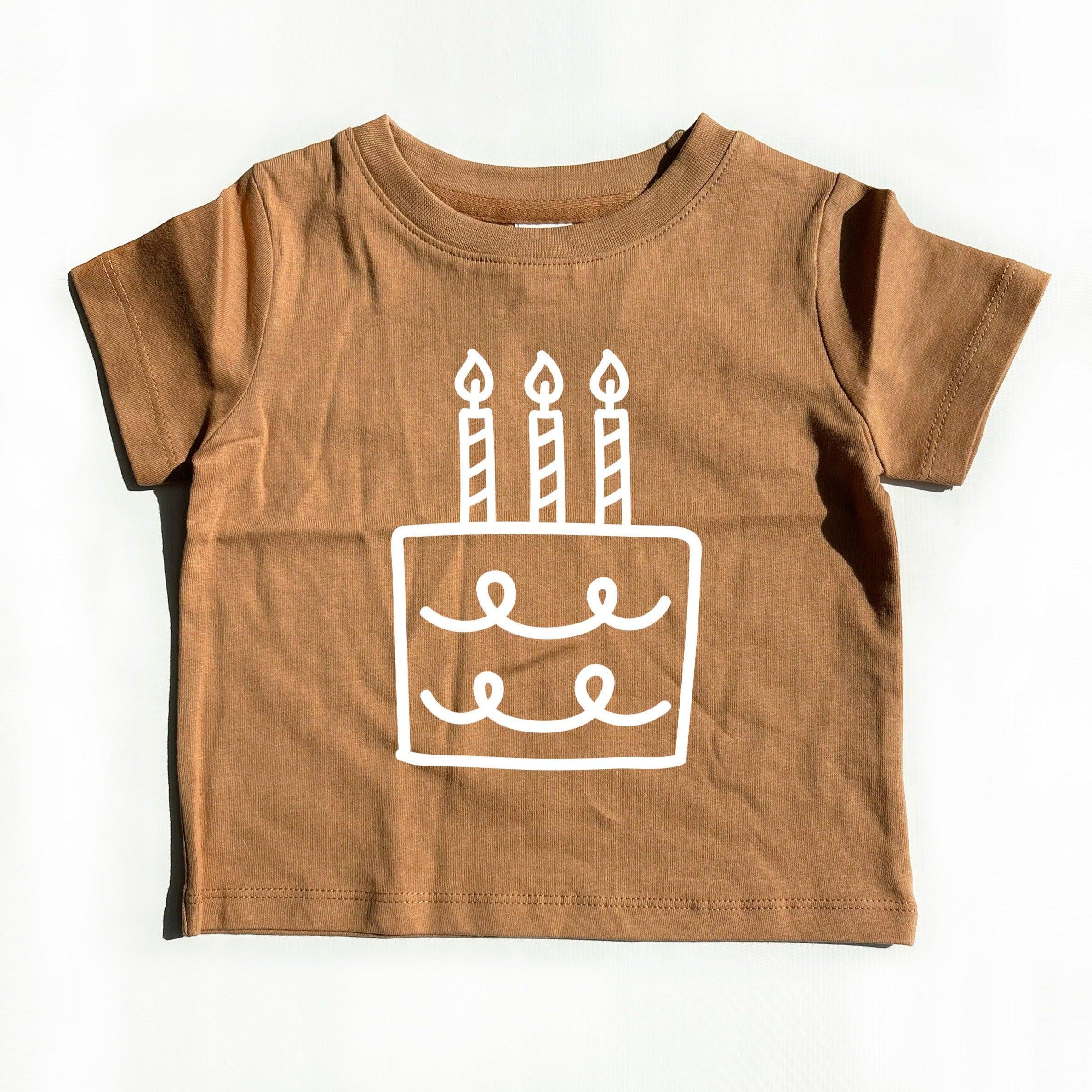 Three Birthday Cake 3rd Birthday Organic Cotton Kids Tee